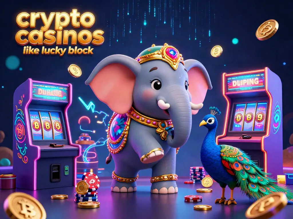 Engage with the vibrant world of crypto casinos like lucky block through dynamic 3D characters and colorful game elements.