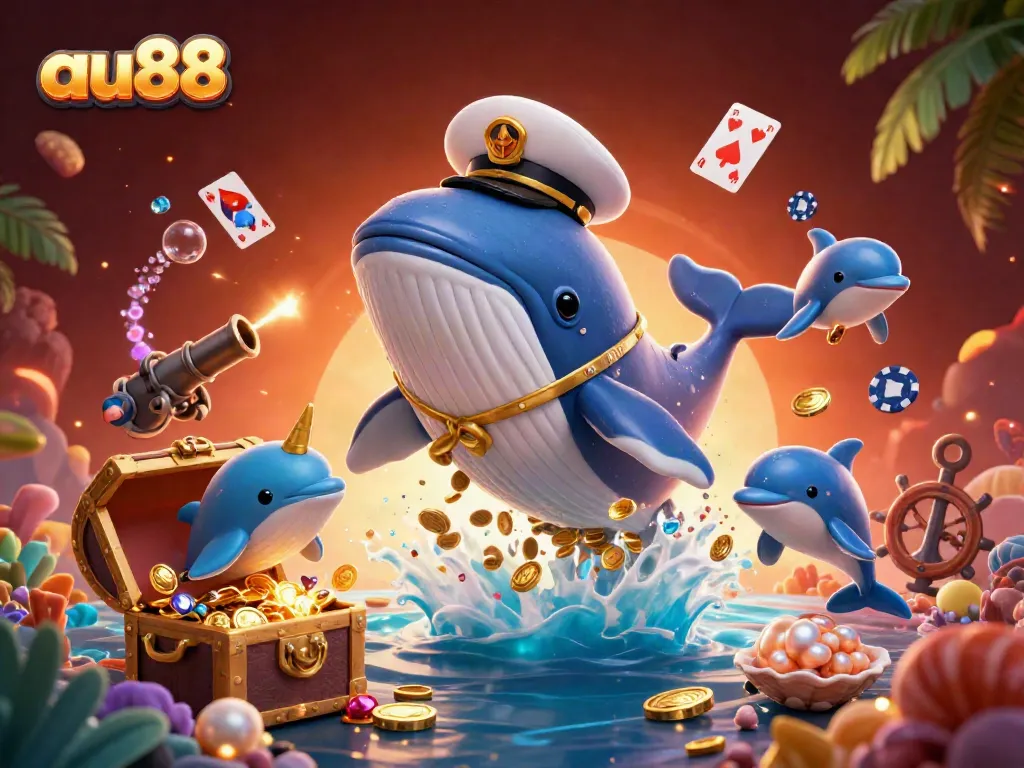 Play interactive games at au88 with exciting underwater casino elements and vibrant ocean theme.