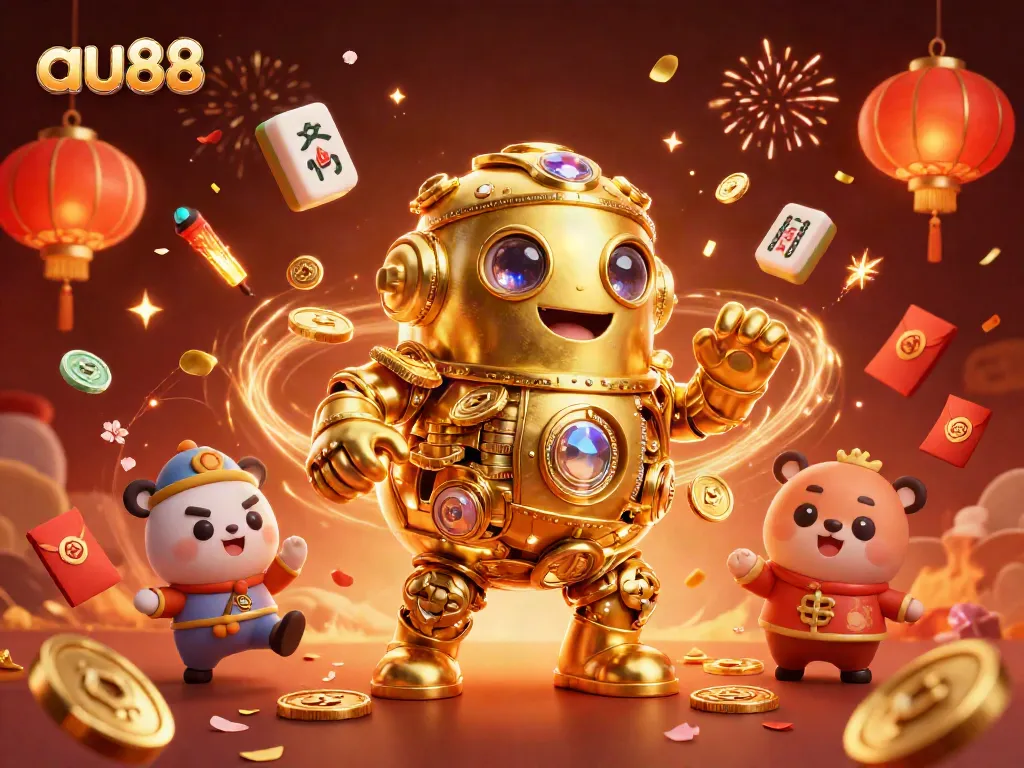 Experience the vibrant aura of au88 as you bet with excitement in this colorful casino illustration.
