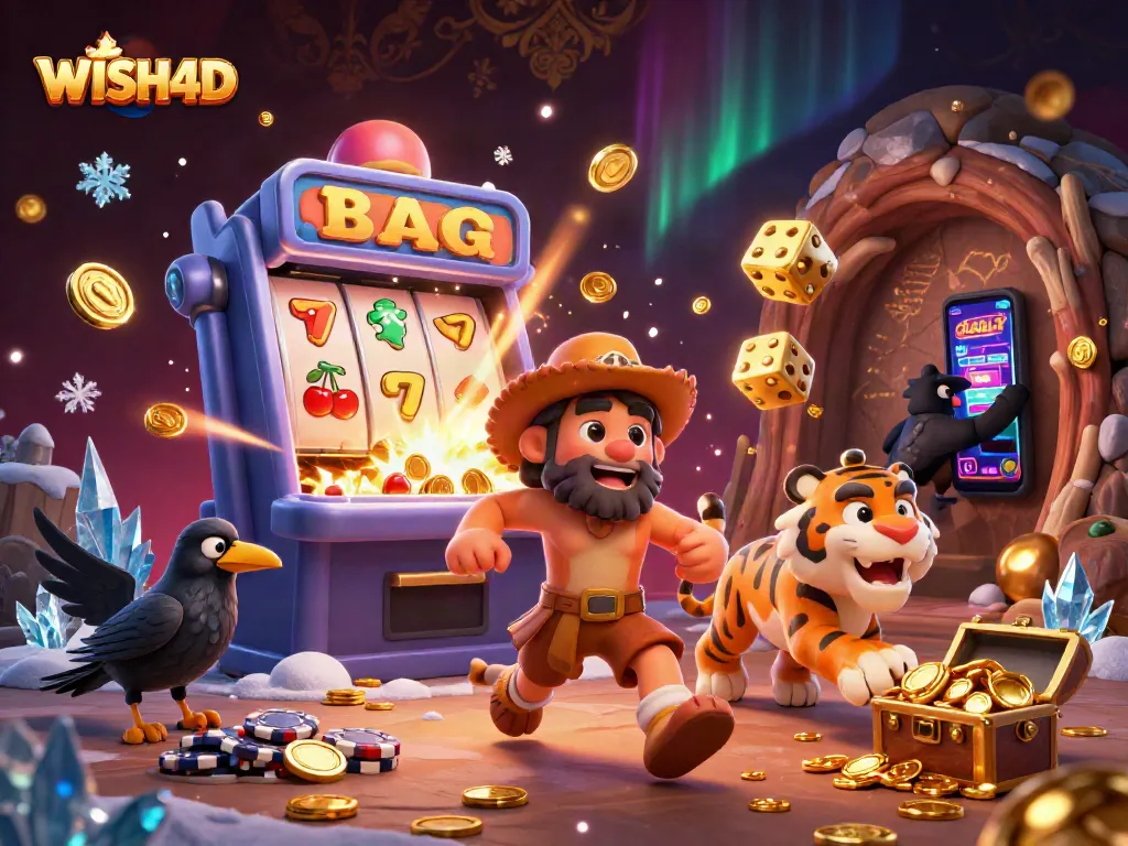 WISH4D offers engaging casino experiences with lively characters and dynamic game elements.