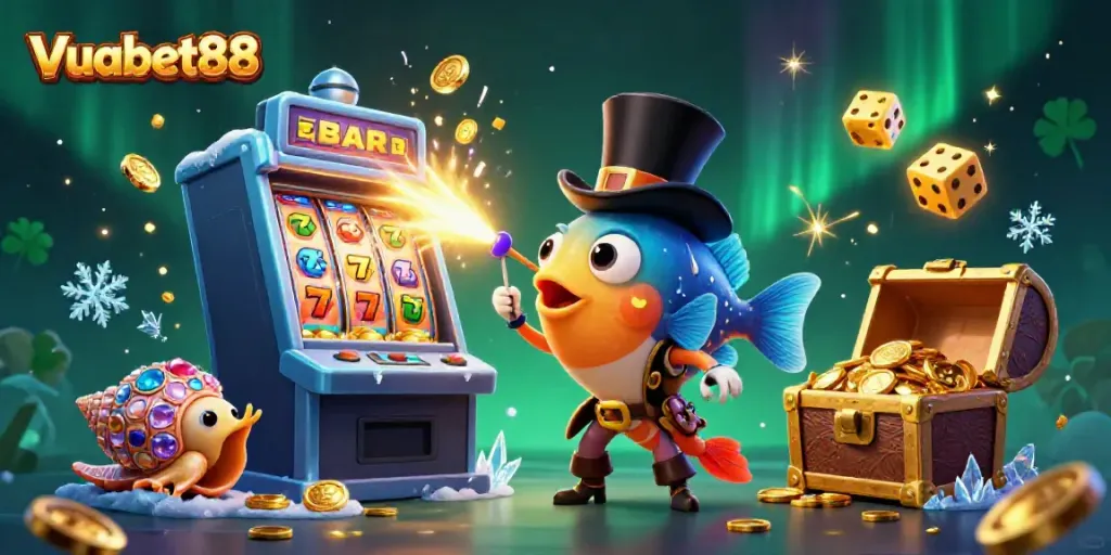 Engage with Vuabet88's thrilling casino experience depicted in a rich 3D illustration.