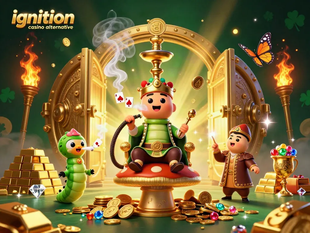 Experience top ignition casino alternatives in this vibrant, captivating 3D casino scene.