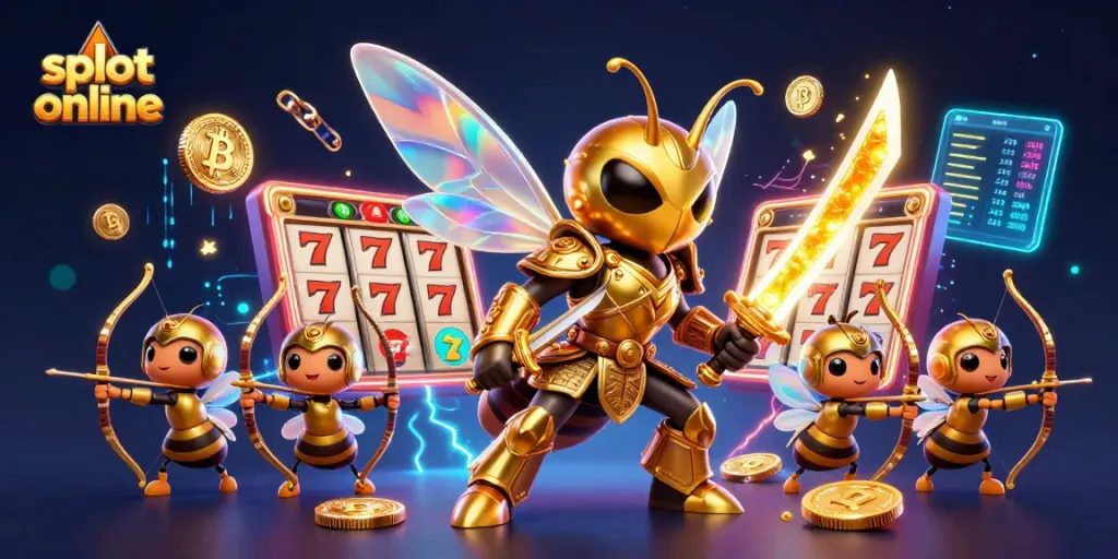 Putar slot online dengan karakter menarik dalam ilustrasi 3D, penuhi jackpot dan simbol keberuntungan.