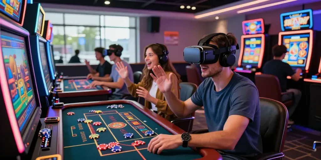 Bigdewa online gaming experience with players and vibrant casino visuals.