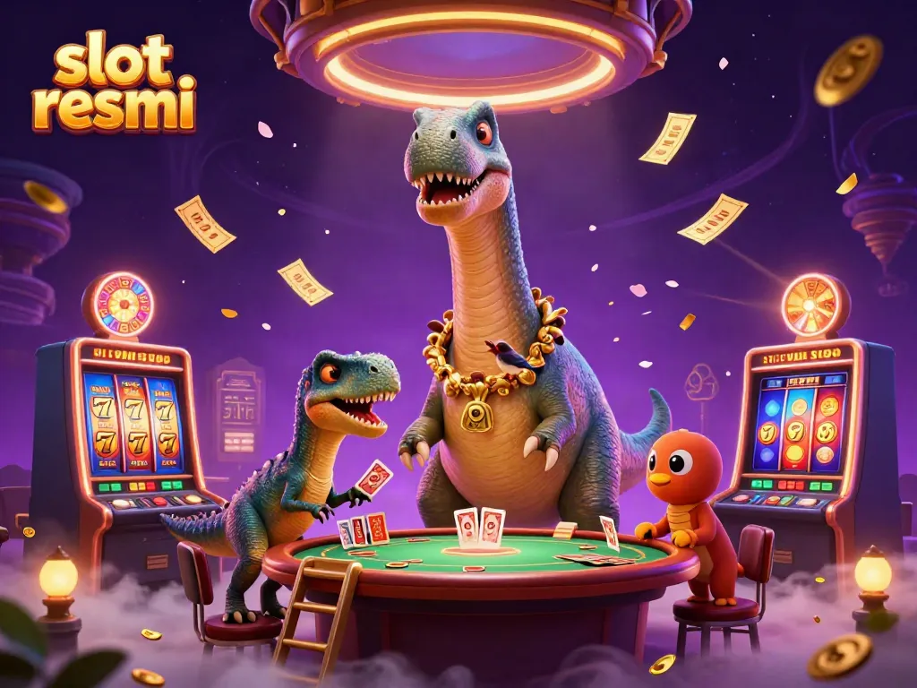 Brontosaurus interaksi dengan permainan slot resmi yang menarik dan penuh warna.
