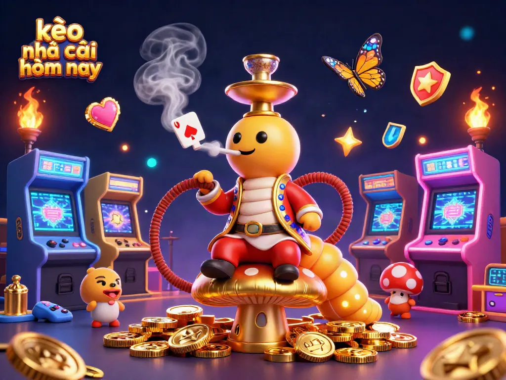 Engage with kèo nhà cái hôm nay in a vibrant casino-themed scene filled with exciting game elements.