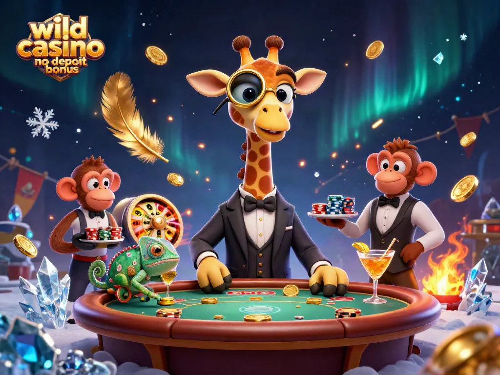 Experience the thrill of winning with wild casino no deposit bonus in an action-packed casino scene.
