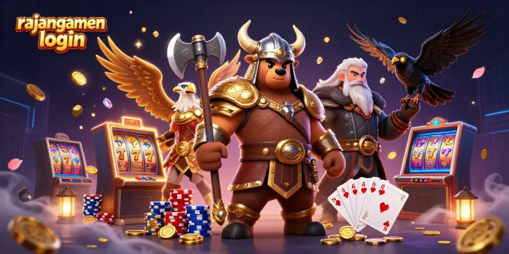 Visualisasi menarik dari rajangamen login dengan elemen slot dan keberuntungan yang menggoda.