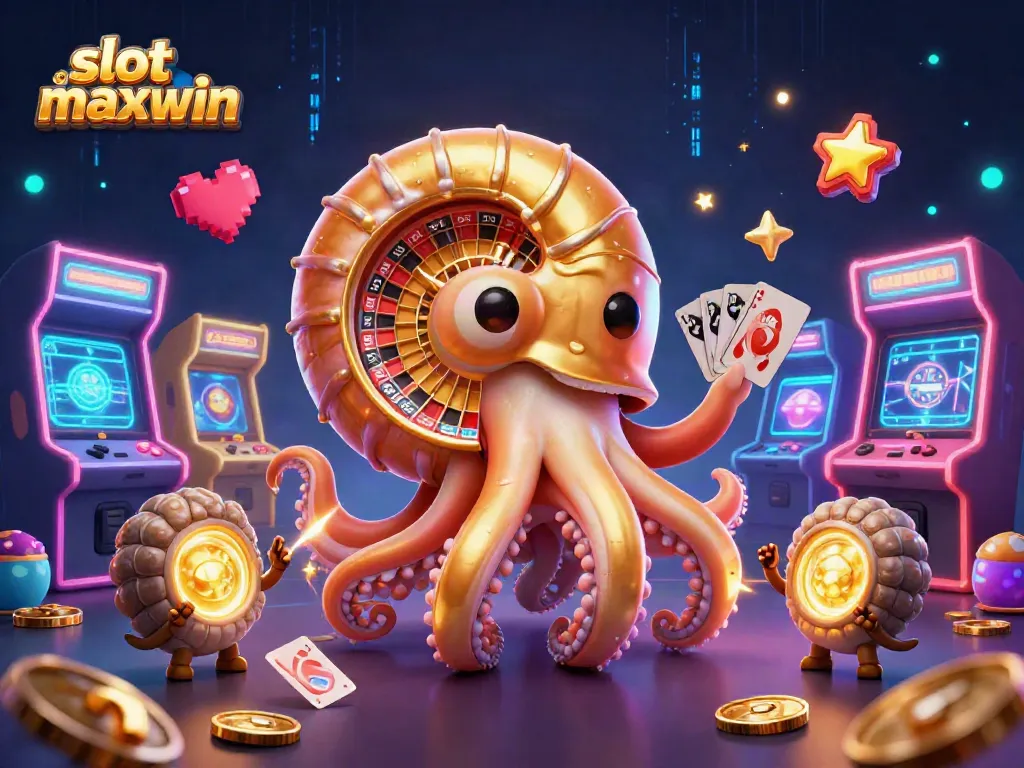 Spin and win big at slot maxwin with the enchanted giant nautilus and glowing games.