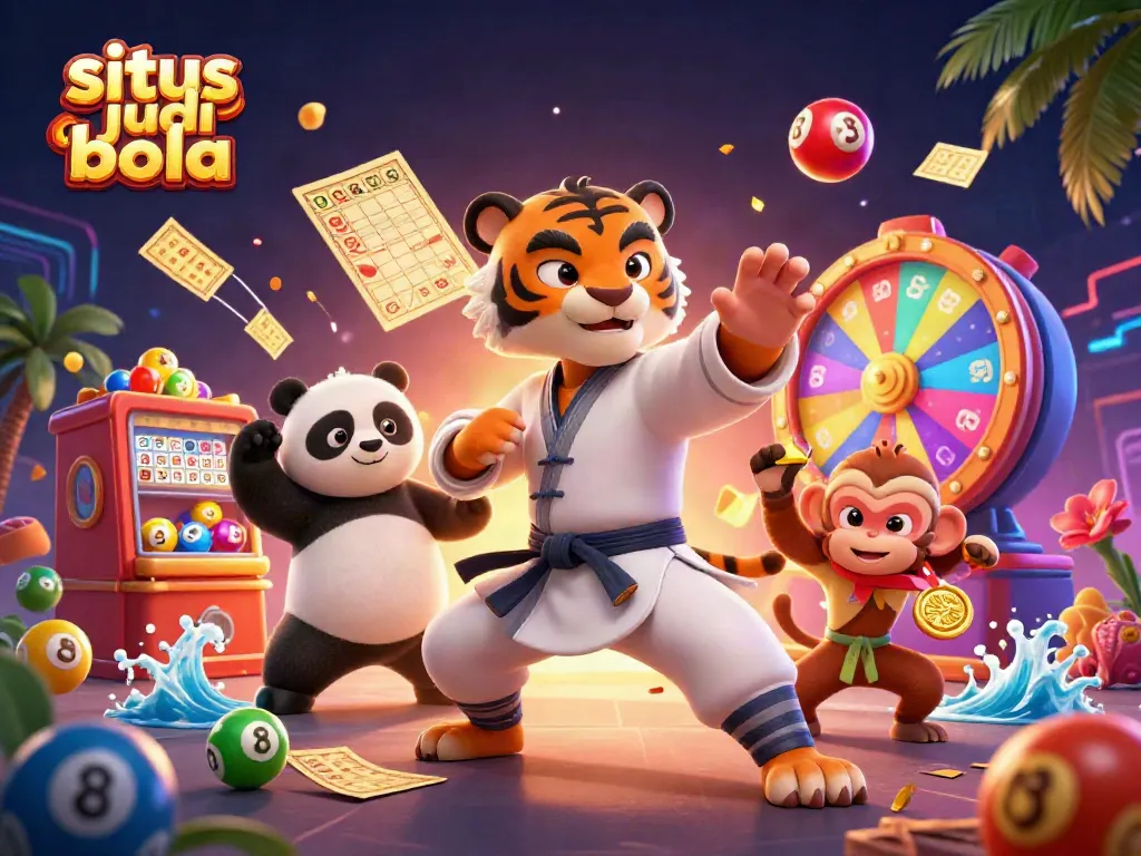 Experience dynamic betting action with the playful 3D characters representing situs judi bola.
