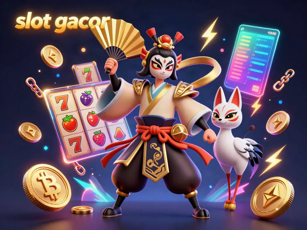 Experience the thrill of slot gacor with vibrant characters and elements creating an energetic atmosphere.