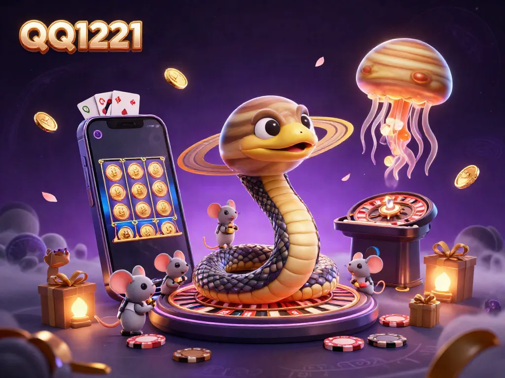 Engage in exciting gameplay with QQ1221 as astronaut mice place bets on a cosmic roulette wheel.