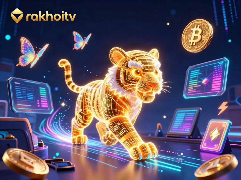 Experience rakhoitv's thrilling football streaming with vibrant graphics in a dynamic casino scene.