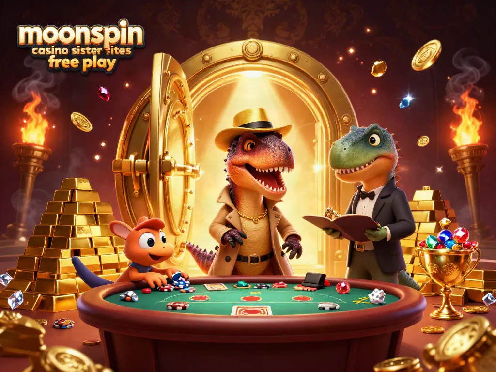Engage in thrilling gameplay at moonspin casino sister sites free play with vibrant 3D cartoon characters.