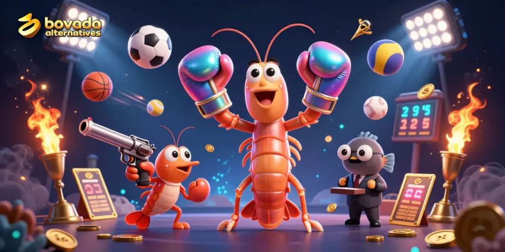 Experience bovada alternatives with vibrant 3D characters showcasing dynamic sports betting elements.