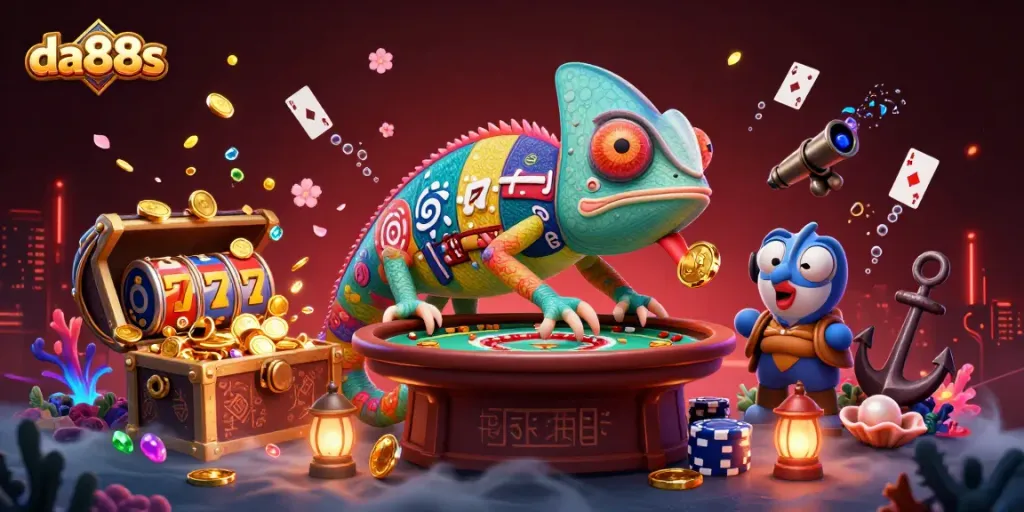 Experience the shimmering allure of da88s through animated casino scenes with vibrant colors and engaging elements.