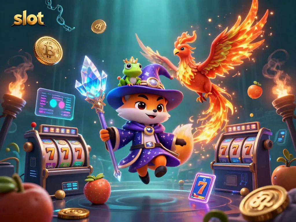 Engage with vibrant slot gaming adventure featuring a wizard fox and a fiery phoenix.
